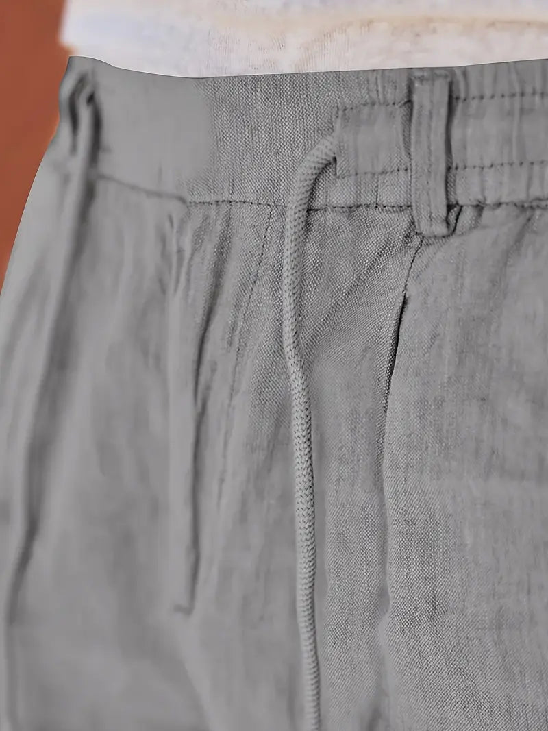 ANTHONY | PANTALONS LARGES EN LIN AVEC CORDON