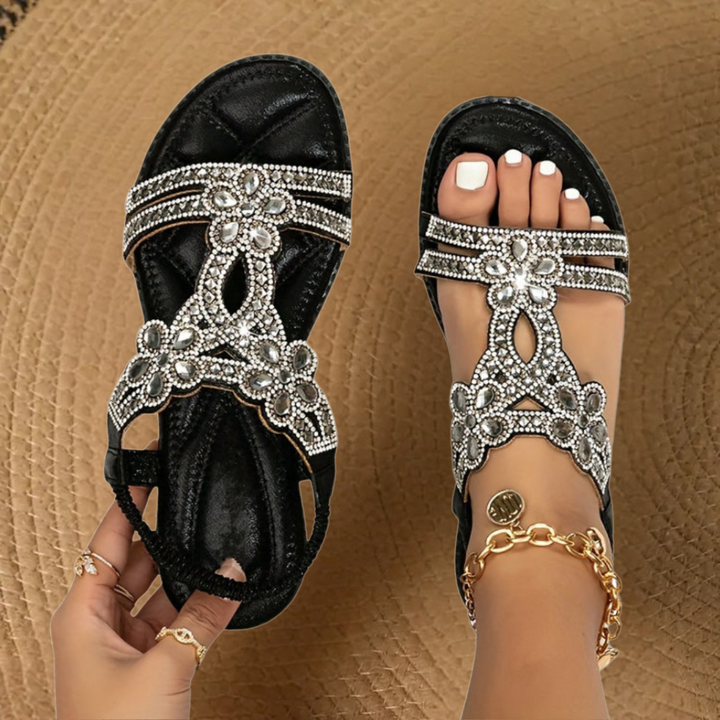 Brianna | Sandales Orthopédiques à Détails en Strass
