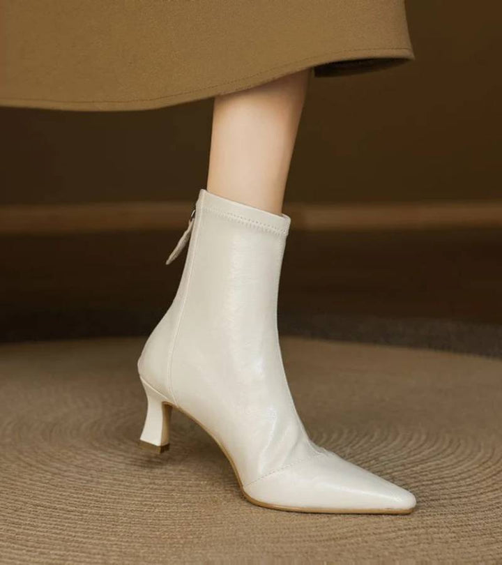 Bea | Bottines en cuir à talon élégant
