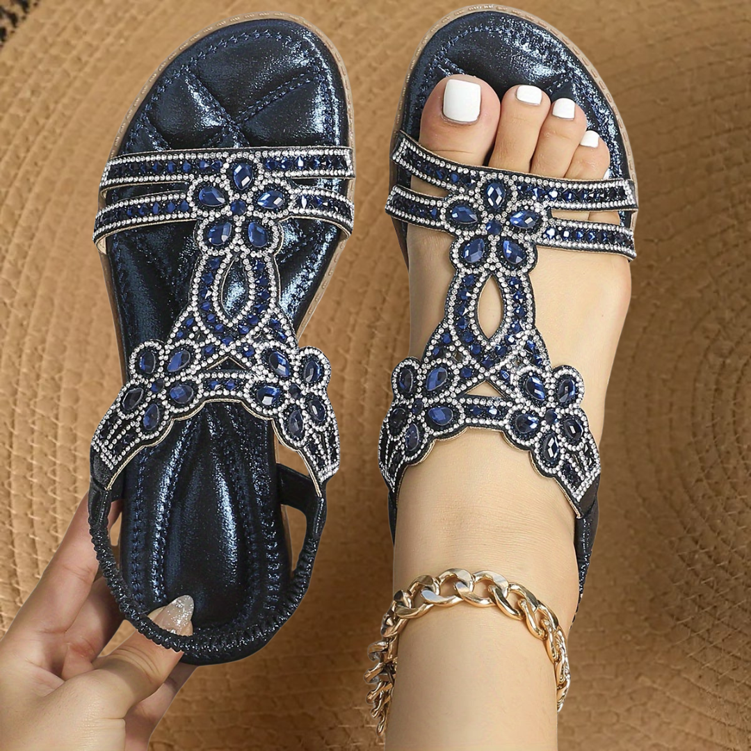 Brianna | Sandales Orthopédiques à Détails en Strass