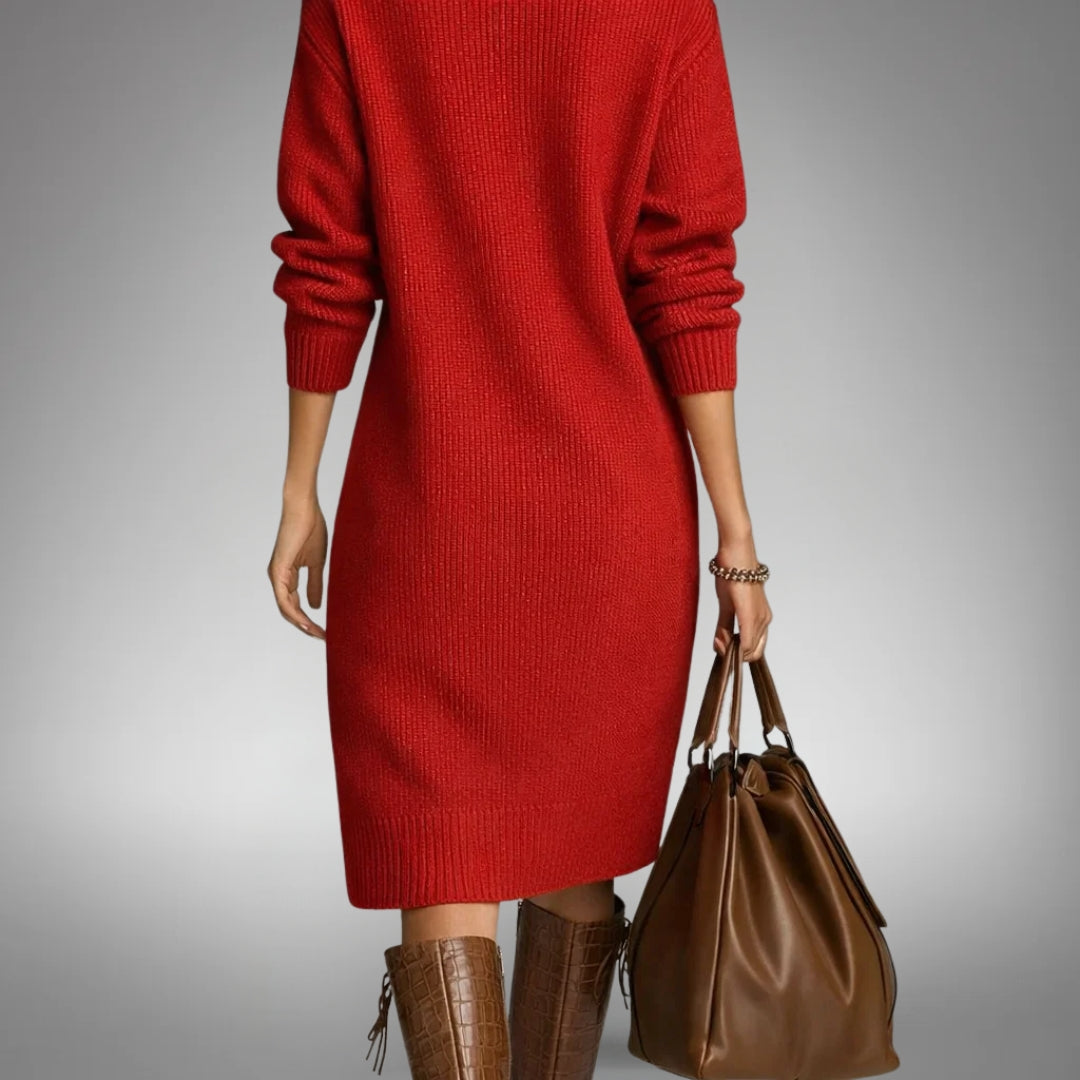 Marianne | Robe en Tricot Douce Avec Boutons