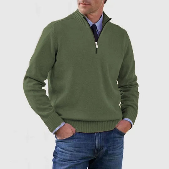 MALIK | PULL ÉLÉGANT À MI-ZIP