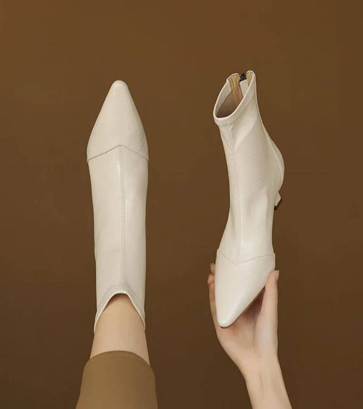 Bea | Bottines en cuir à talon élégant