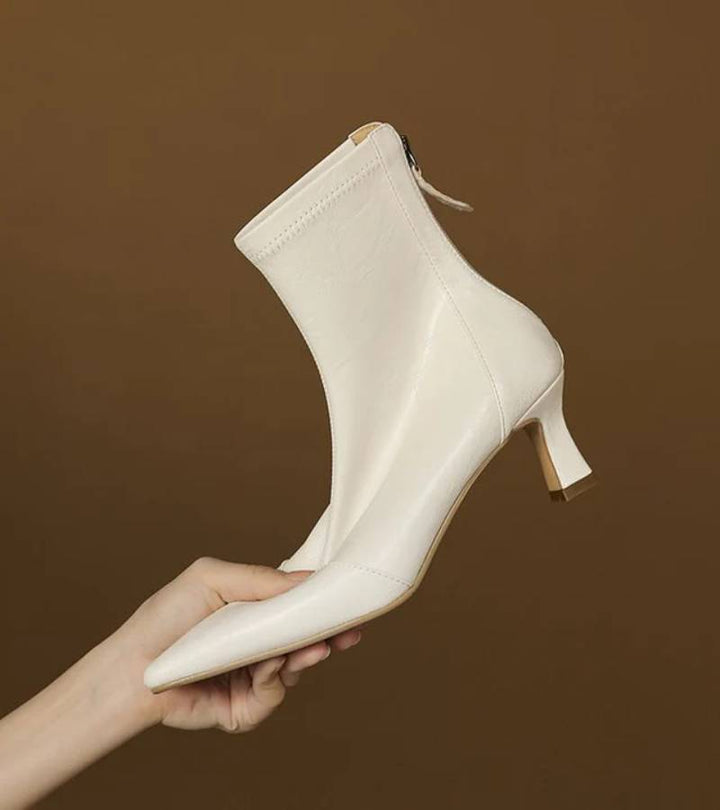 Bea | Bottines en cuir à talon élégant