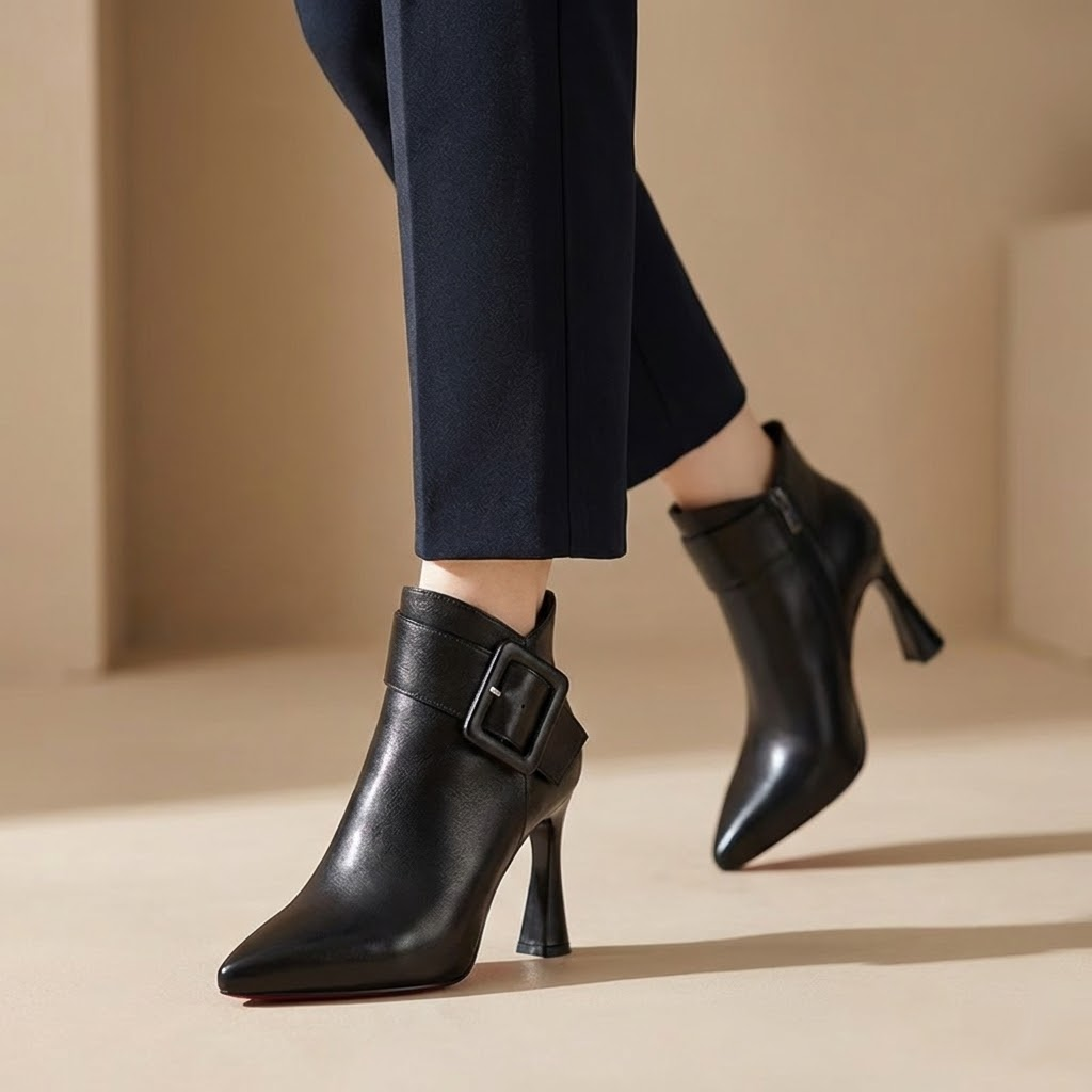 Ally | Bottines Signature à Talon & Boucle Oversize