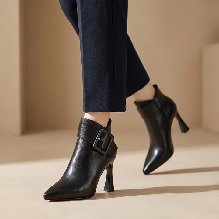 Ally | Bottines Signature à Talon & Boucle Oversize