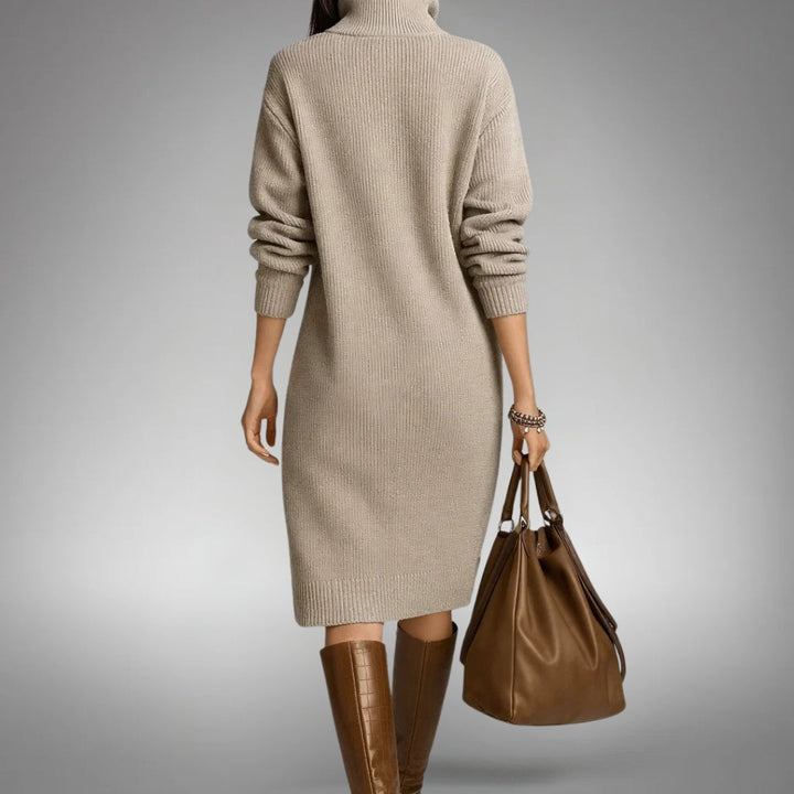 Marianne | Robe en Tricot Douce Avec Boutons