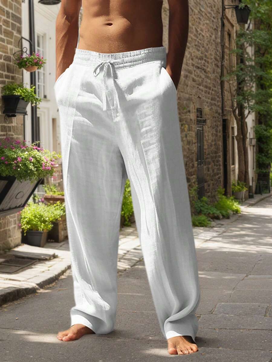 RICHARD | PANTALON LÉGER EN LIN AVEC CORDON