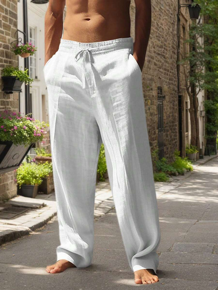 RICHARD | PANTALON LÉGER EN LIN AVEC CORDON