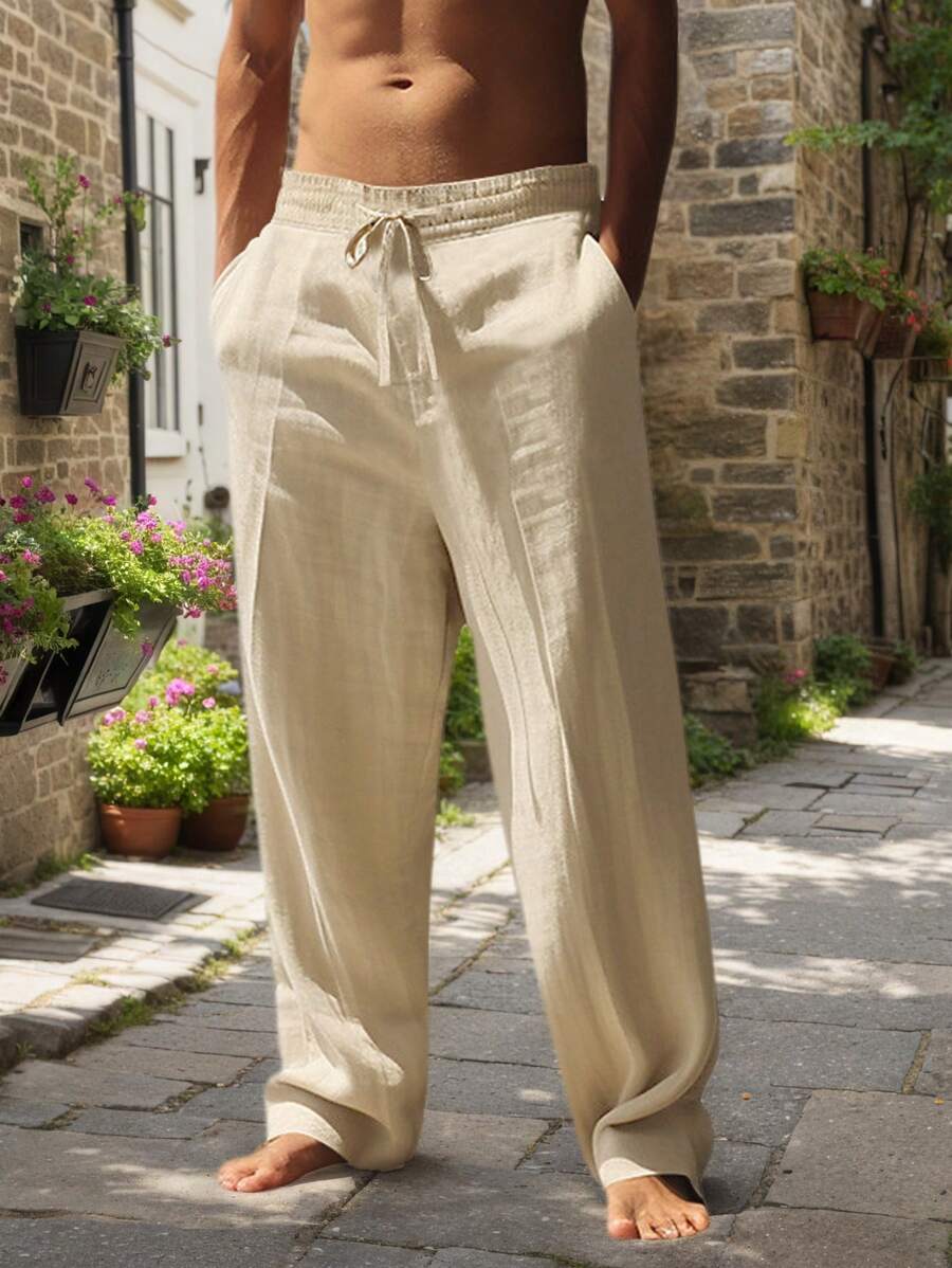 RICHARD | PANTALON LÉGER EN LIN AVEC CORDON