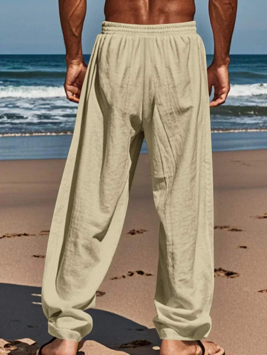 RICHARD | PANTALON LÉGER EN LIN AVEC CORDON