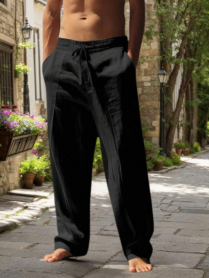 RICHARD | PANTALON LÉGER EN LIN AVEC CORDON
