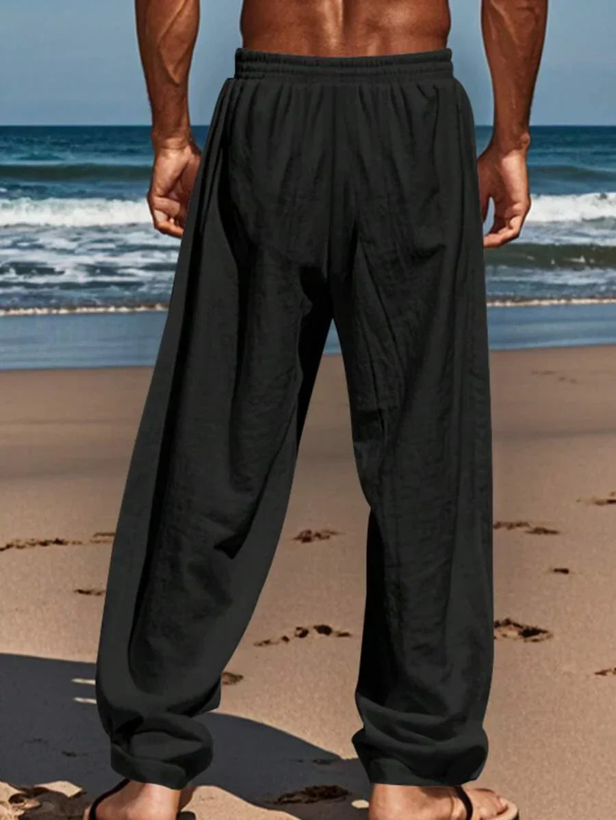RICHARD | PANTALON LÉGER EN LIN AVEC CORDON