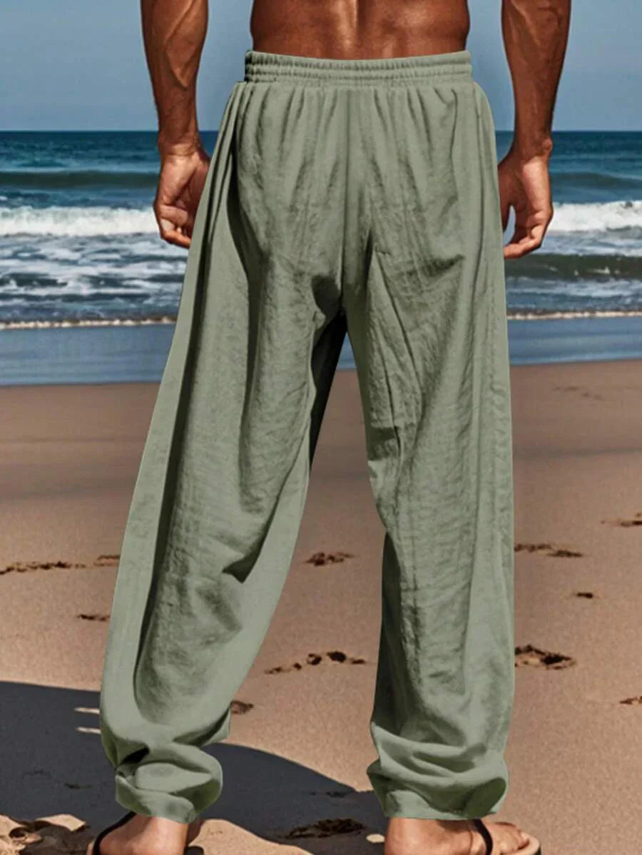 RICHARD | PANTALON LÉGER EN LIN AVEC CORDON