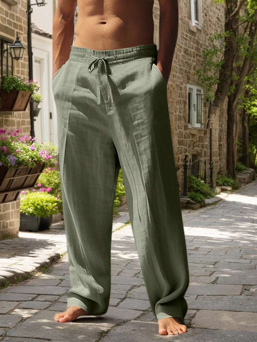 RICHARD | PANTALON LÉGER EN LIN AVEC CORDON