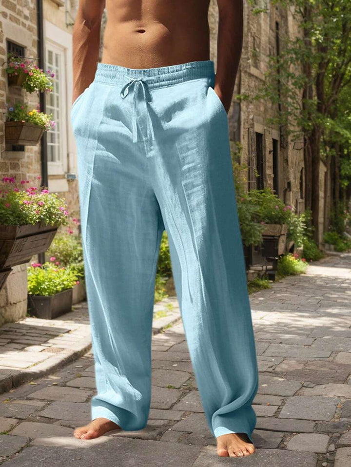 RICHARD | PANTALON LÉGER EN LIN AVEC CORDON