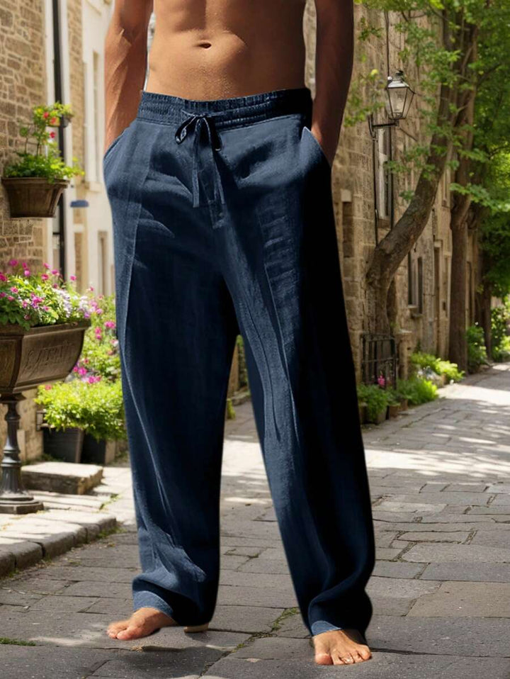 RICHARD | PANTALON LÉGER EN LIN AVEC CORDON