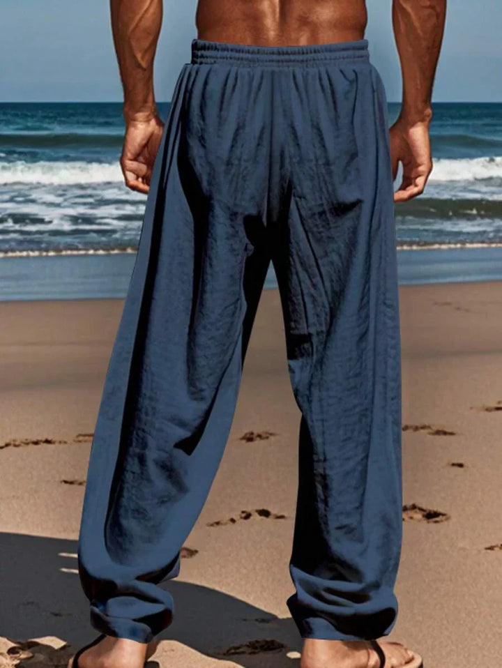 RICHARD | PANTALON LÉGER EN LIN AVEC CORDON