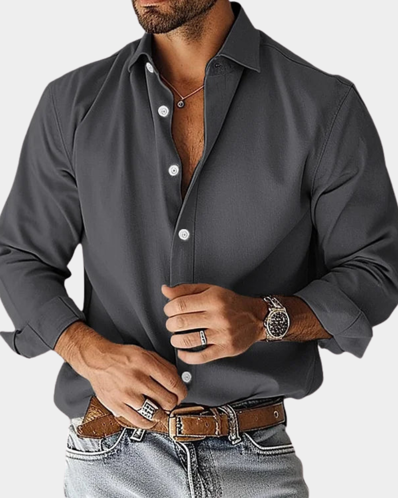 RICK | CHEMISE BOUTONNÉE ÉTIREMENT COUPE SLIM