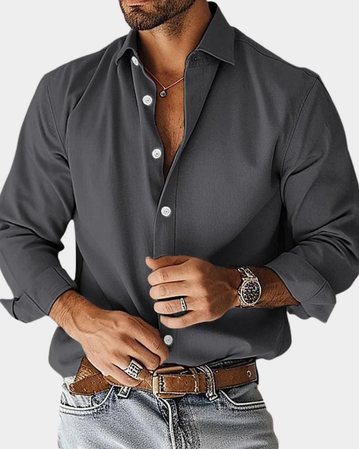RICK | CHEMISE BOUTONNÉE ÉTIREMENT COUPE SLIM