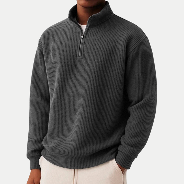 LAWRENCE | PULL EN MAILLE À COL ZIPPÉ