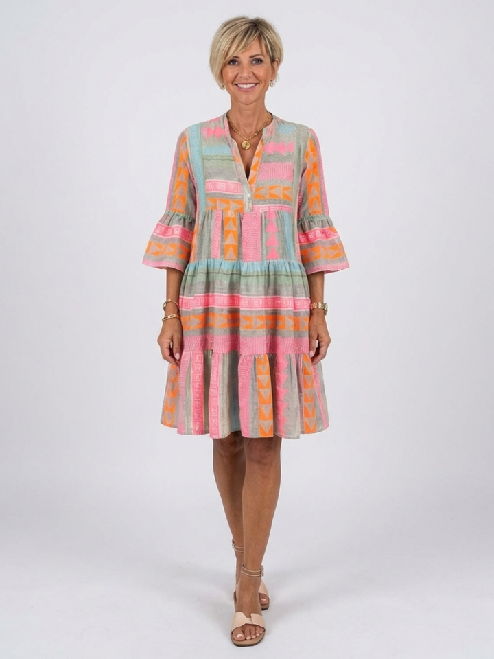 Maelle | Robe à Imprimé Géométrique
