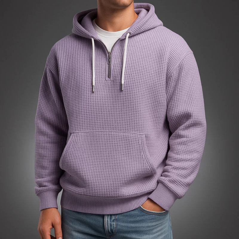 ETHAN | SWEAT À CAPUCHE EN MAILLE WAFFLE