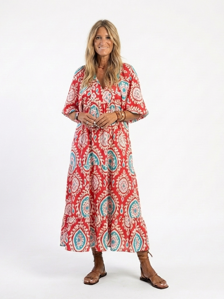 Zaria | Robe midi à imprimé paisley