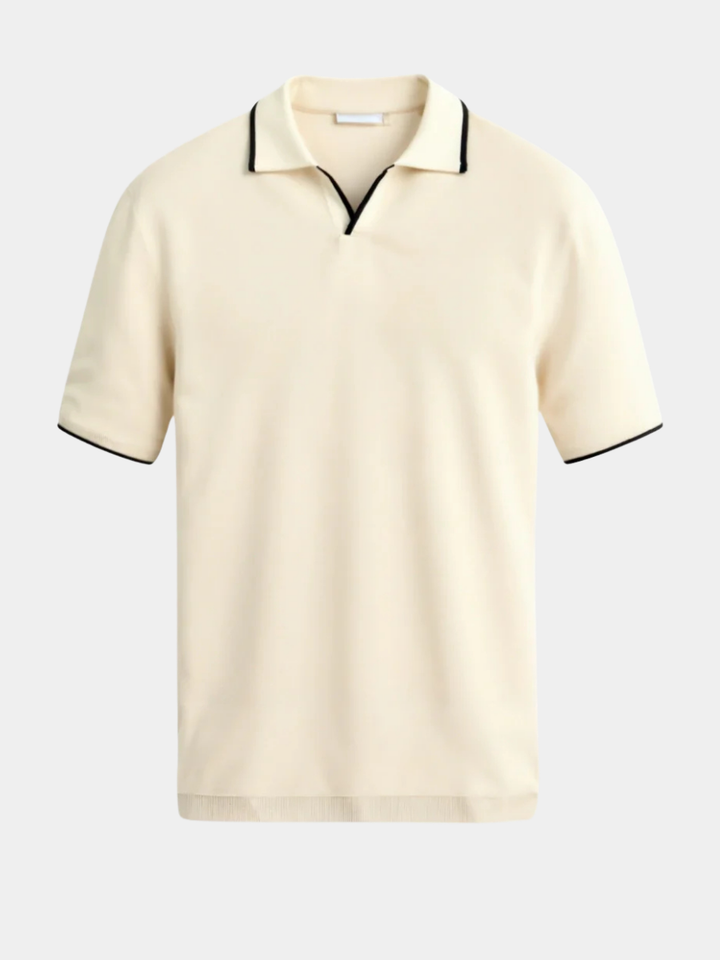 JOHN | POLO SUR MESURE EN PIQUÉ AVEC DÉTAILS CONTRASTANTS