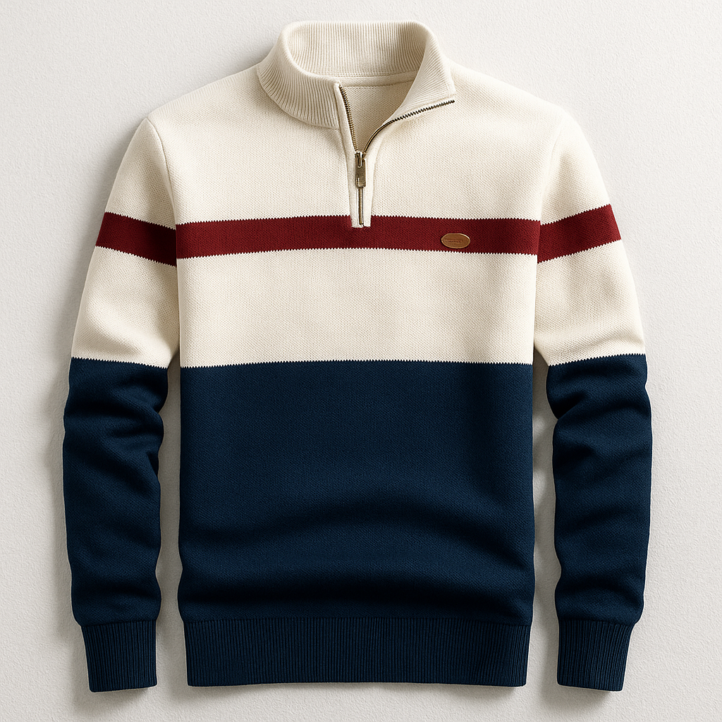 LUKA | PULL HOMME AVEC ZIP AU COL