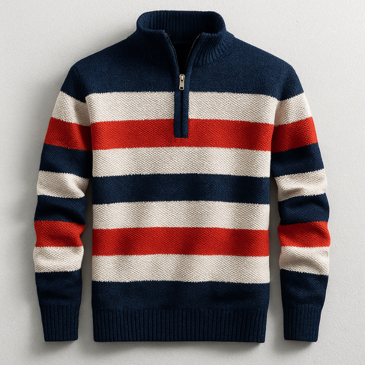 REGGIE | PULLOVER EN MAILLE AVEC ZIP