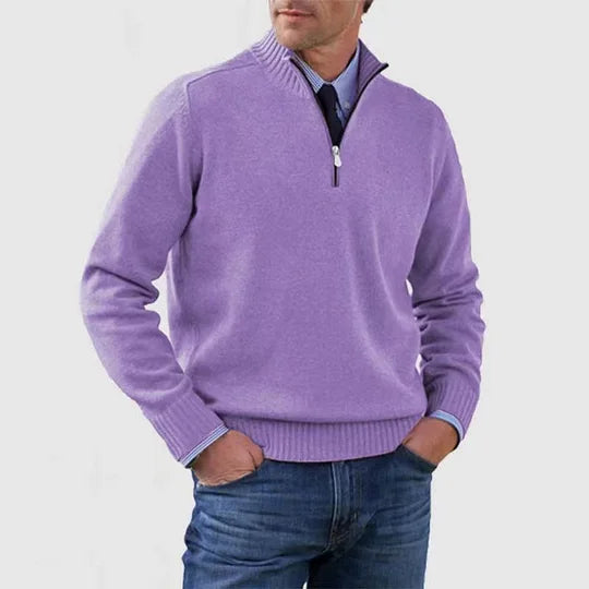 MALIK | PULL ÉLÉGANT À MI-ZIP