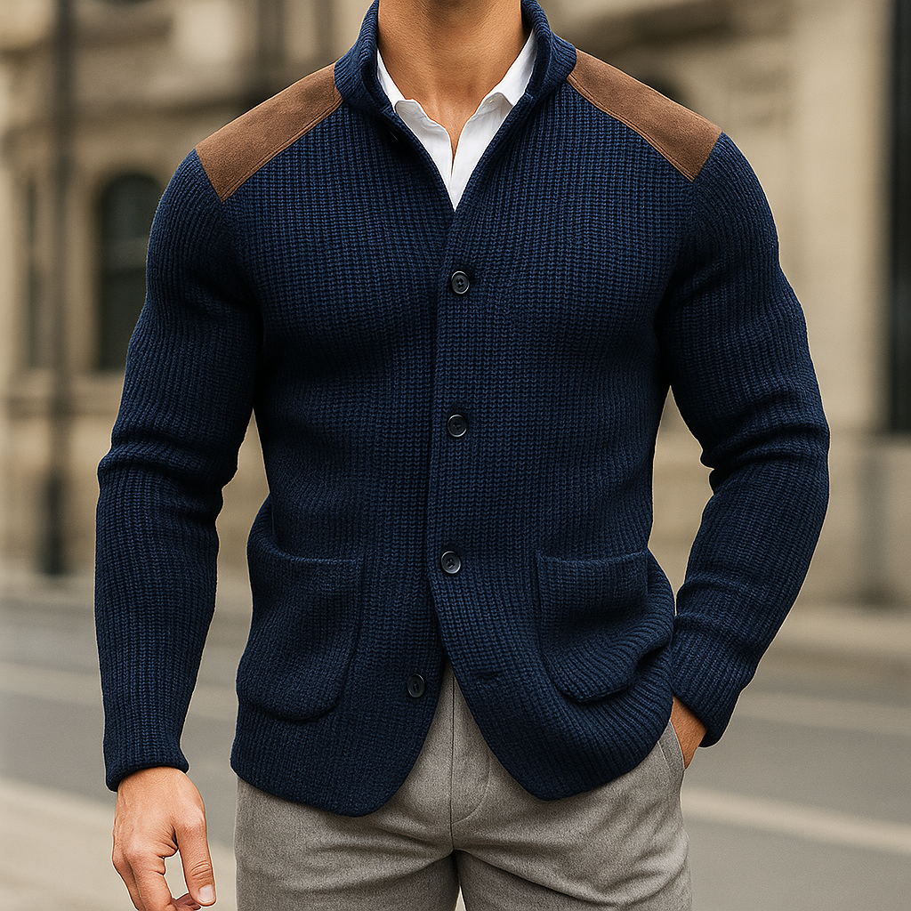 Jiro | Cardigan Classique en Tricot Texturé
