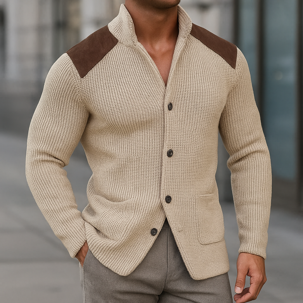 Jiro | Cardigan Classique en Tricot Texturé