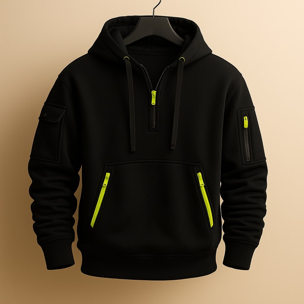 NICO | SWEAT À CAPUCHE EN MOLLETON À DEMI-ZIP