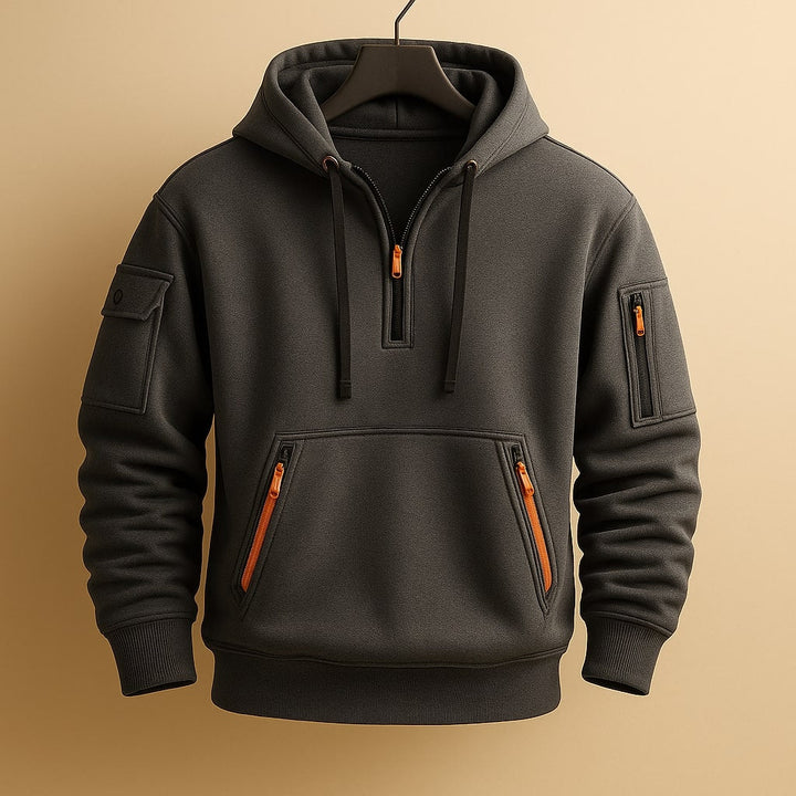 NICO | SWEAT À CAPUCHE EN MOLLETON À DEMI-ZIP