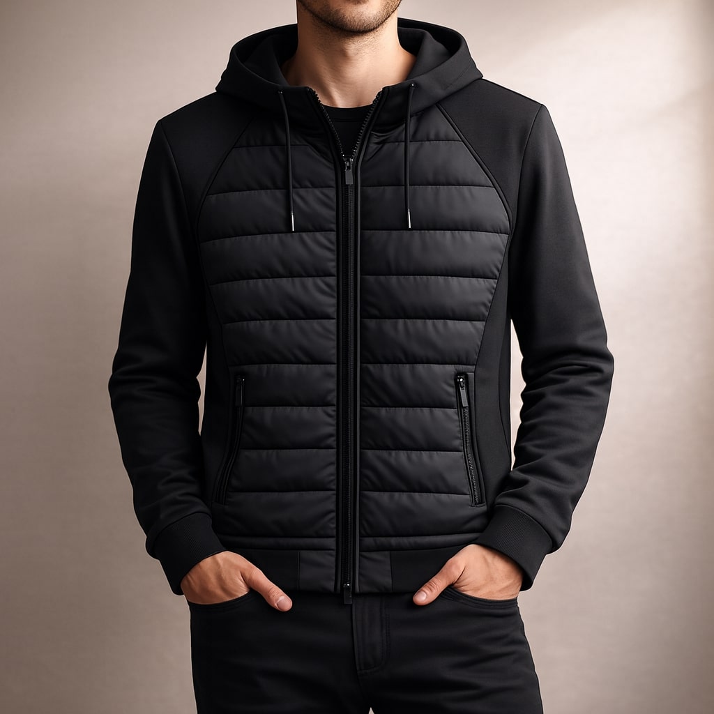 DANIEL | SWEAT À CAPUCHE ZIPPÉ MATELASSÉ