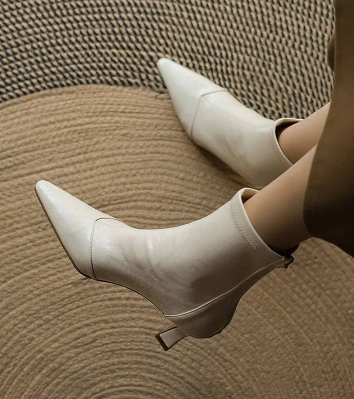 Bea | Bottines en cuir à talon élégant