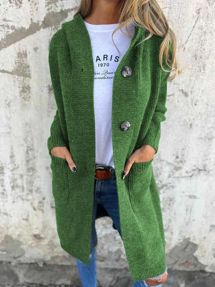 Ruby | Cardigan à Capuche Long et Confortable