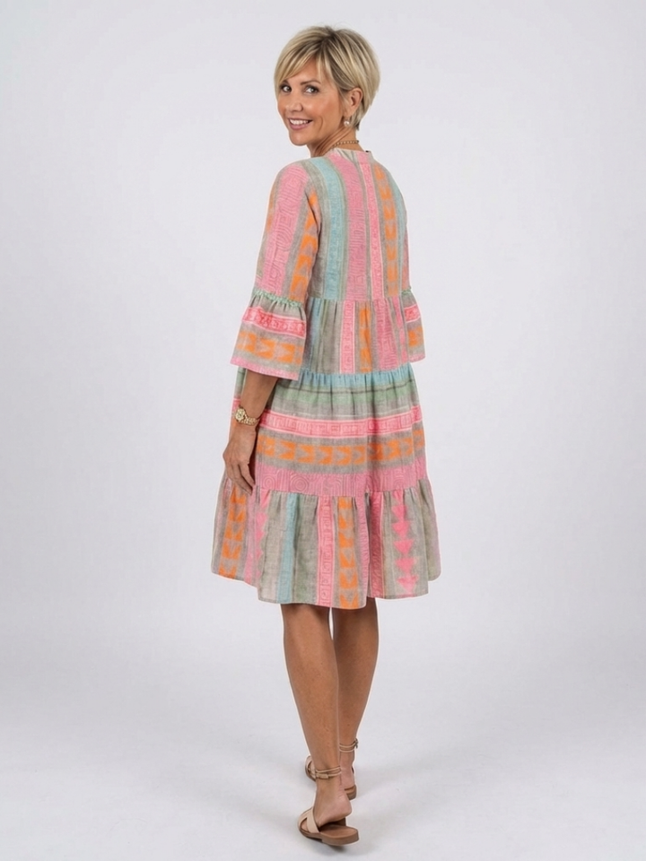 Maelle | Robe à Imprimé Géométrique