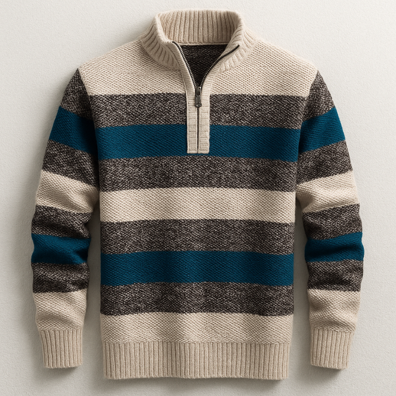 REGGIE | PULLOVER EN MAILLE AVEC ZIP