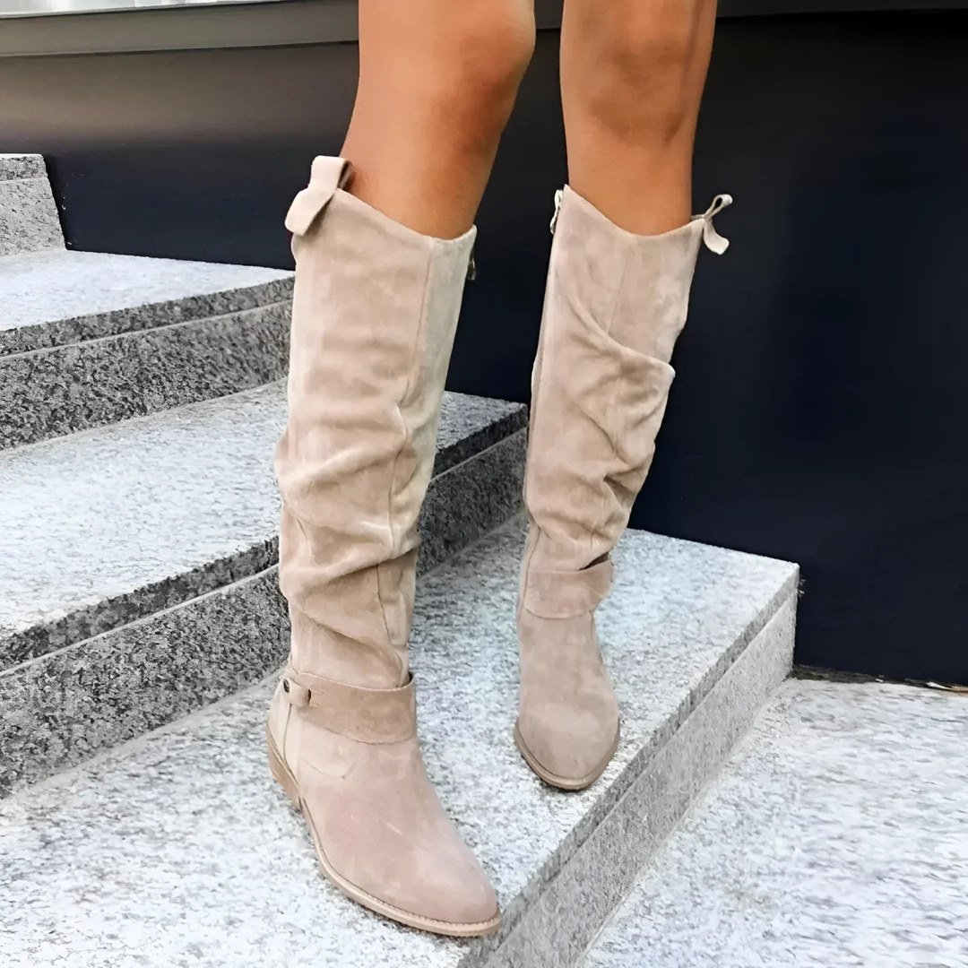 Sheryl | Bottes en Daim Montant Jusqu'aux Genoux