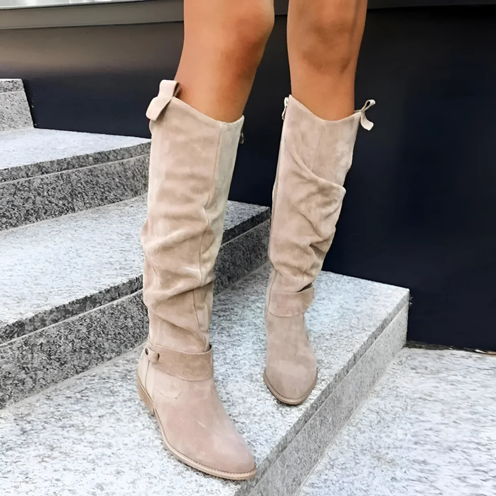 Sheryl | Bottes en Daim Montant Jusqu'aux Genoux