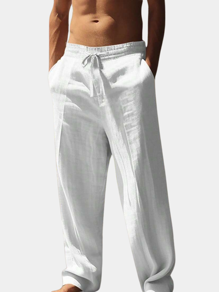 RICHARD | PANTALON LÉGER EN LIN AVEC CORDON