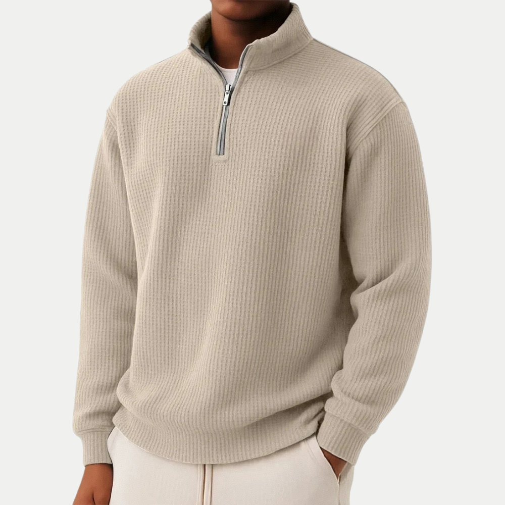 LAWRENCE | PULL EN MAILLE À COL ZIPPÉ