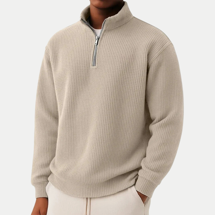 LAWRENCE | PULL EN MAILLE À COL ZIPPÉ