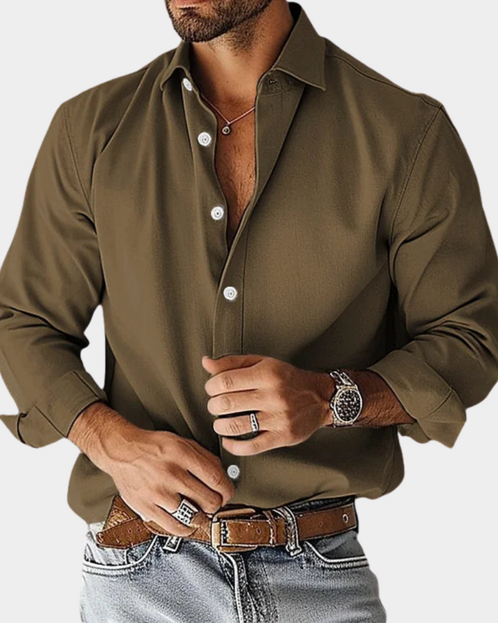 RICK | CHEMISE BOUTONNÉE ÉTIREMENT COUPE SLIM