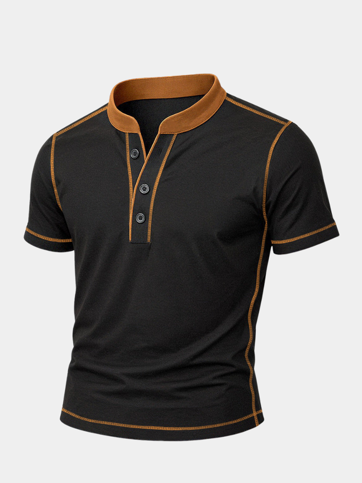 TONY | CHEMISE HENLEY AVEC BORD EMBER