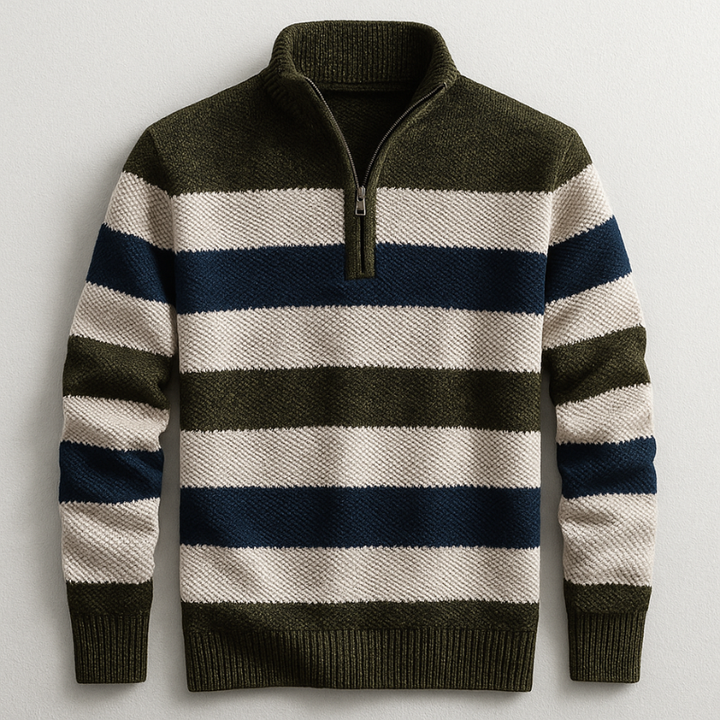 REGGIE | PULLOVER EN MAILLE AVEC ZIP