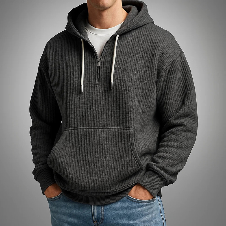 ETHAN | SWEAT À CAPUCHE EN MAILLE WAFFLE